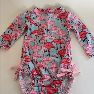 Flamingo Print Baby Swimsuit